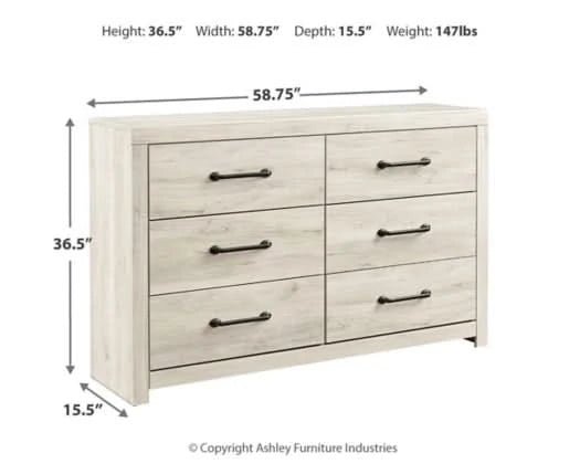 Whitewash Six Drawer Dresser - HER Home Design Boutique
